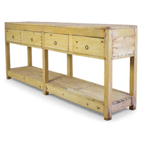 Vintage Rustic Bleached Wood Cupboard Cabinet Sideboard Console