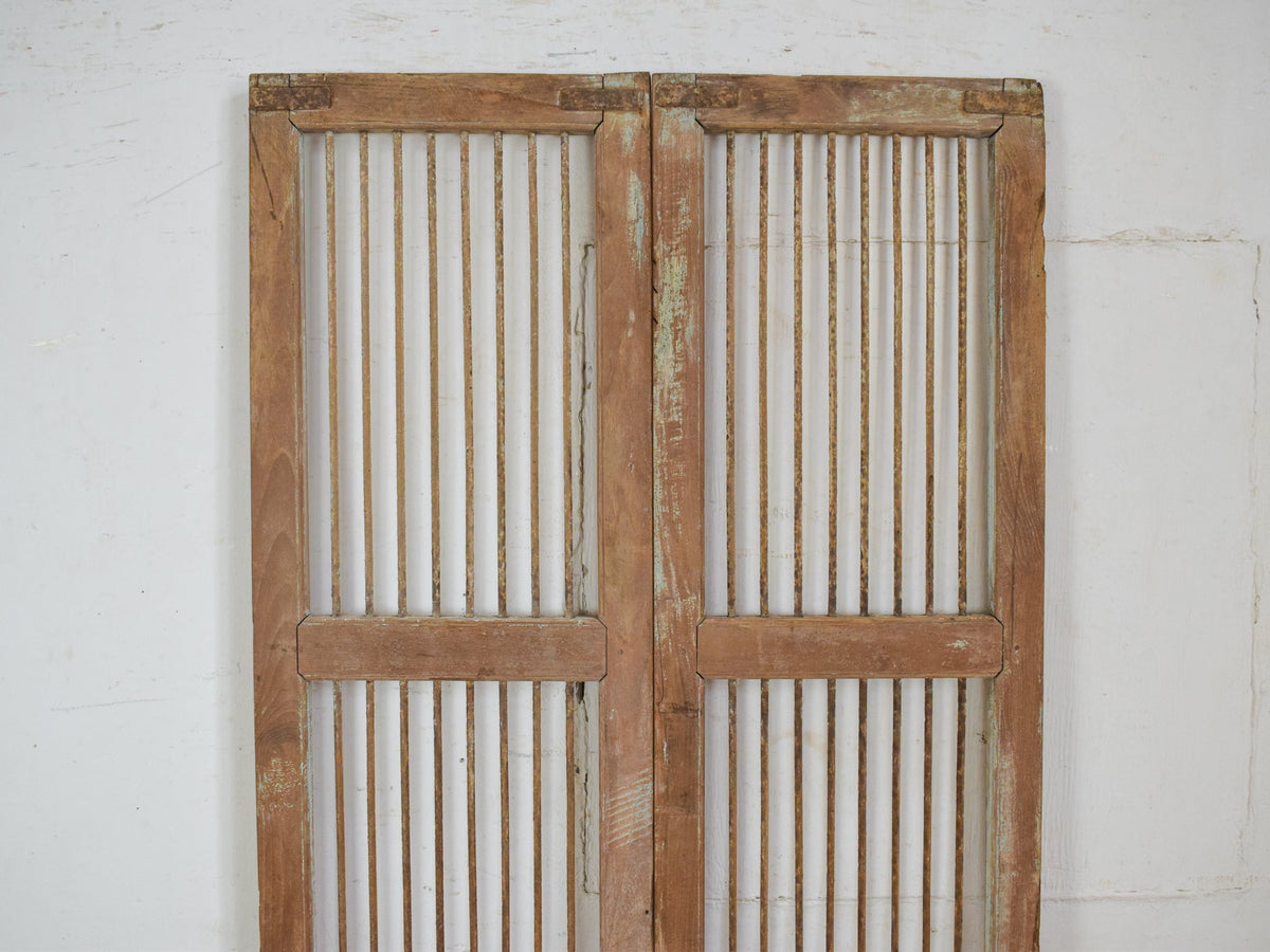 Pair of Antique Vintage Indian Doors Shutters