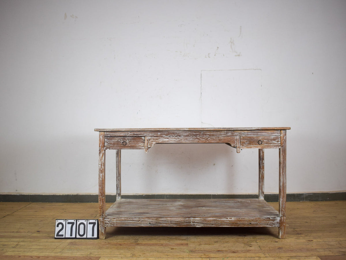 Large Vintage Wooden Sideboard Kitchen Island Display Table