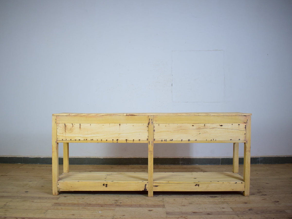 Vintage Rustic Bleached Wood Cupboard Cabinet Sideboard Console