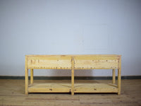 Vintage Rustic Bleached Wood Cupboard Cabinet Sideboard Console