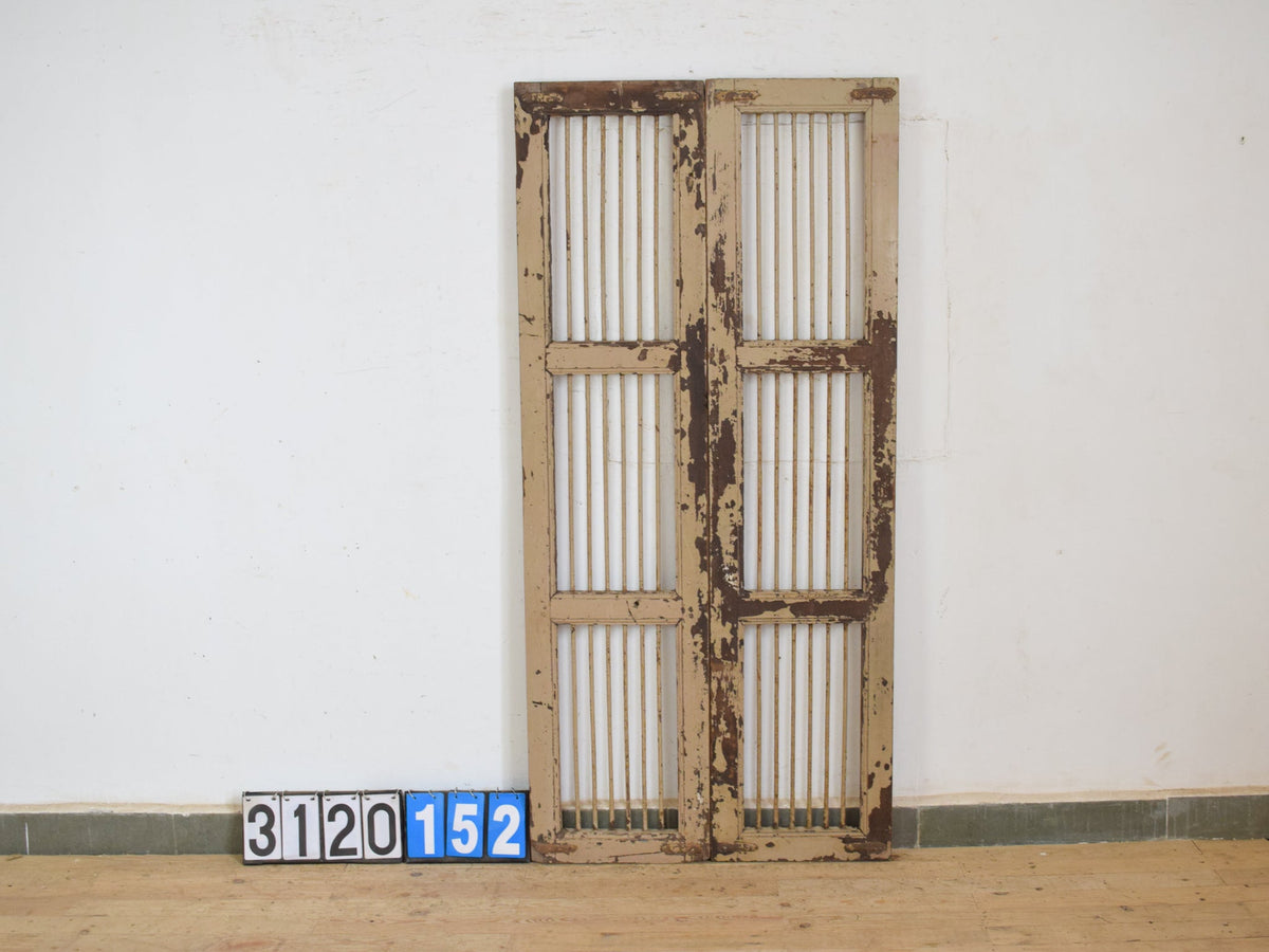 Pair of Antique Vintage Indian Doors Shutters