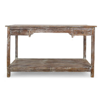 Large Vintage Wooden Sideboard Kitchen Island Display Table