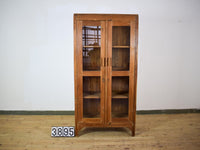 Vintage Rustic Hard Wood Display Housekeepers Cupboard Cabinet