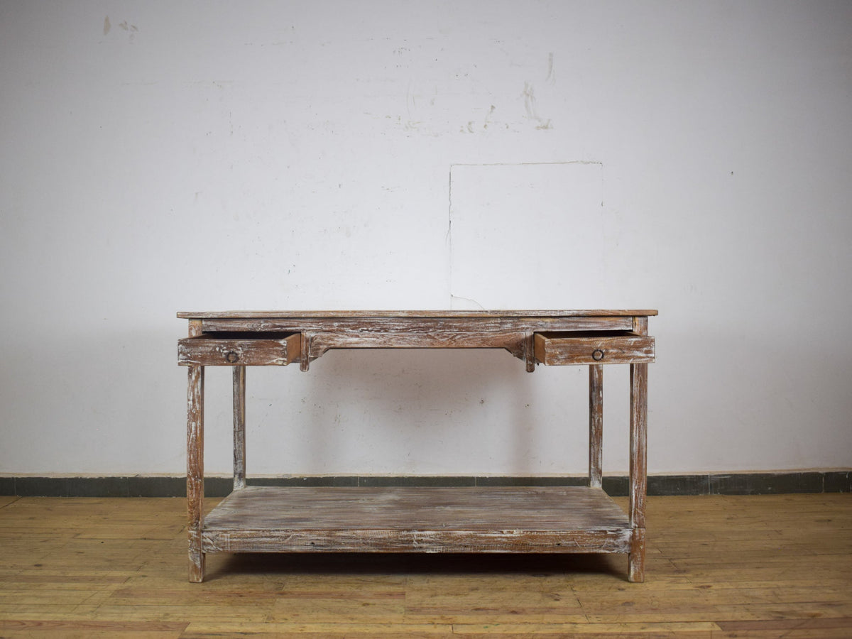 Large Vintage Wooden Sideboard Kitchen Island Display Table