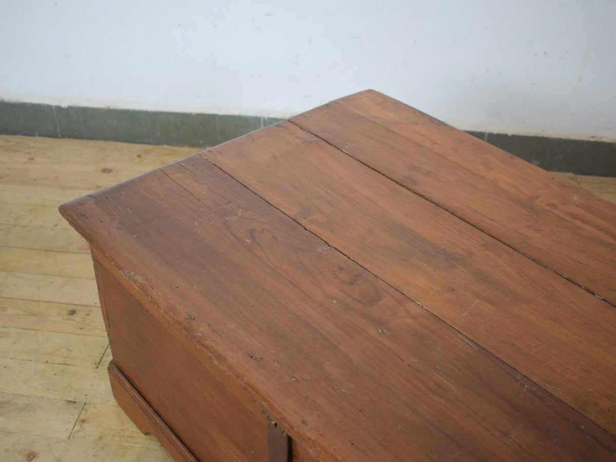 Antique Rustic Wooden Chest Box Coffee Table