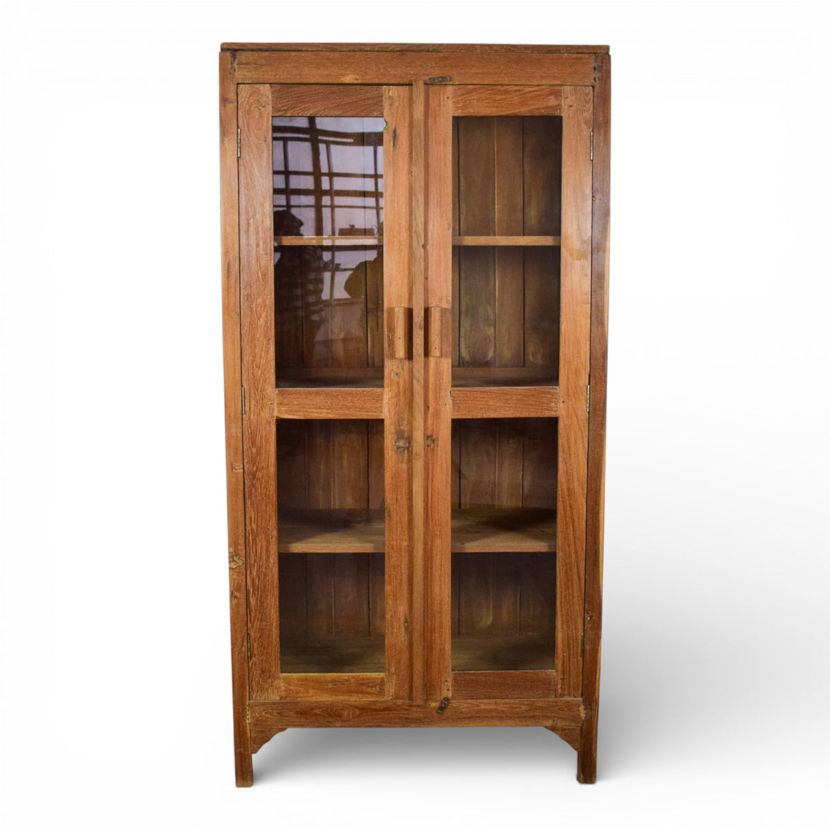 Vintage Rustic Hard Wood Display Housekeepers Cupboard Cabinet