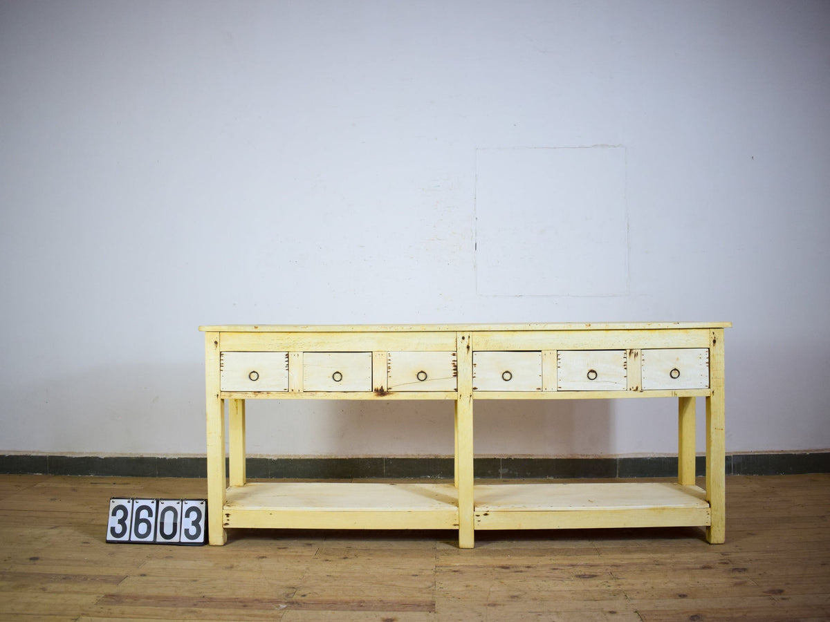 Vintage Rustic Bleached Wood Cupboard Cabinet Sideboard Console