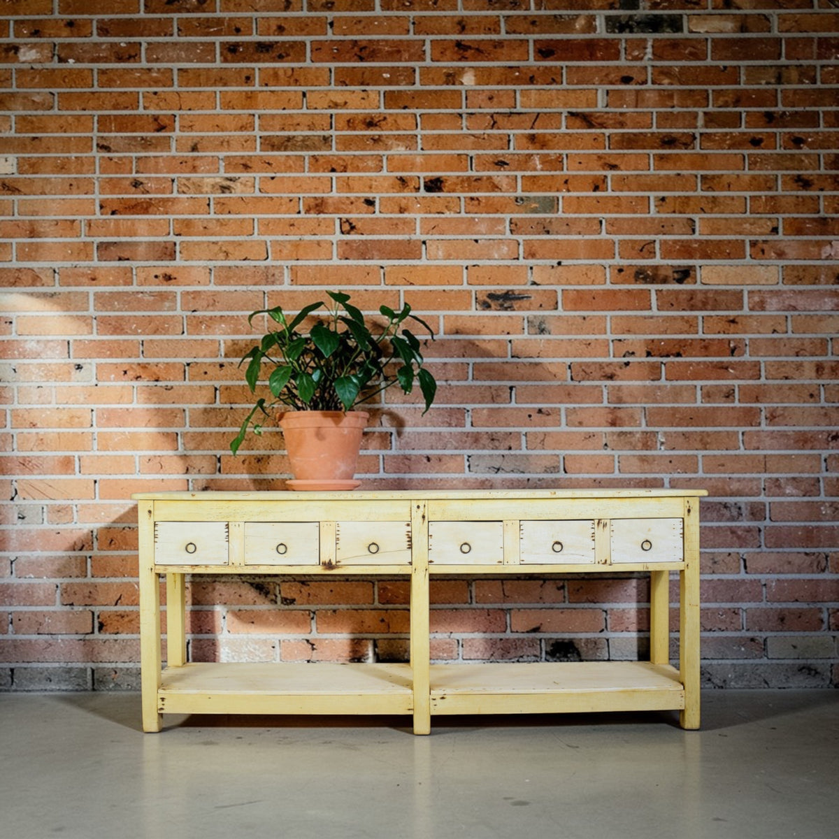 Vintage Rustic Bleached Wood Cupboard Cabinet Sideboard Console