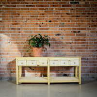 Vintage Rustic Bleached Wood Cupboard Cabinet Sideboard Console