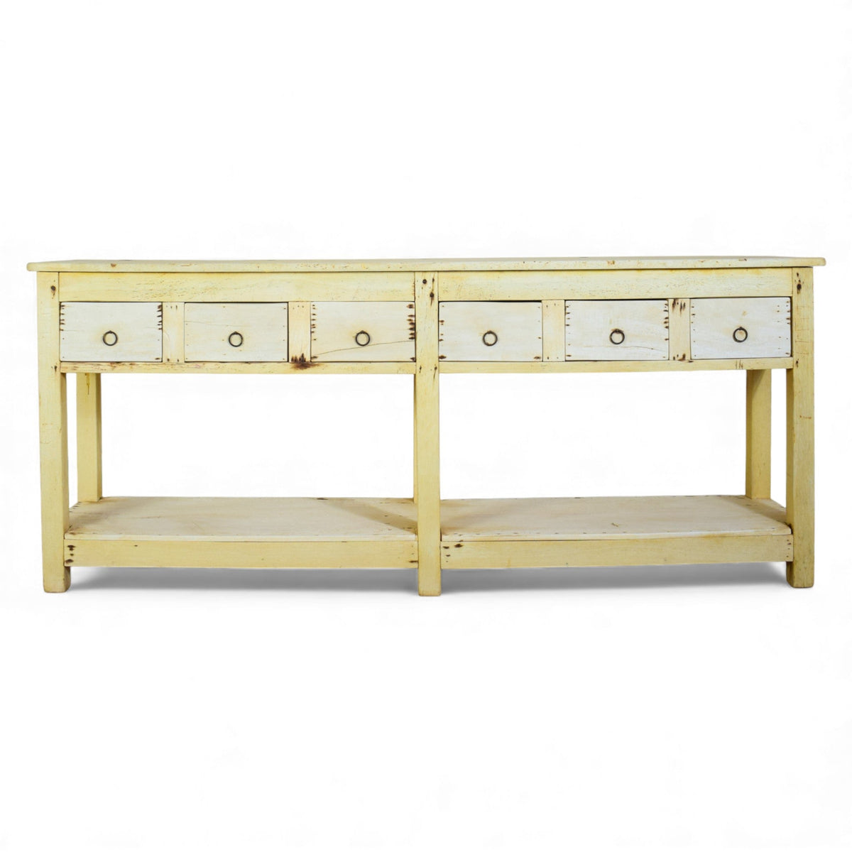 Vintage Rustic Bleached Wood Cupboard Cabinet Sideboard Console