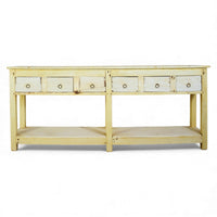 Vintage Rustic Bleached Wood Cupboard Cabinet Sideboard Console