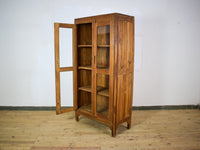 Vintage Rustic Hard Wood Display Housekeepers Cupboard Cabinet