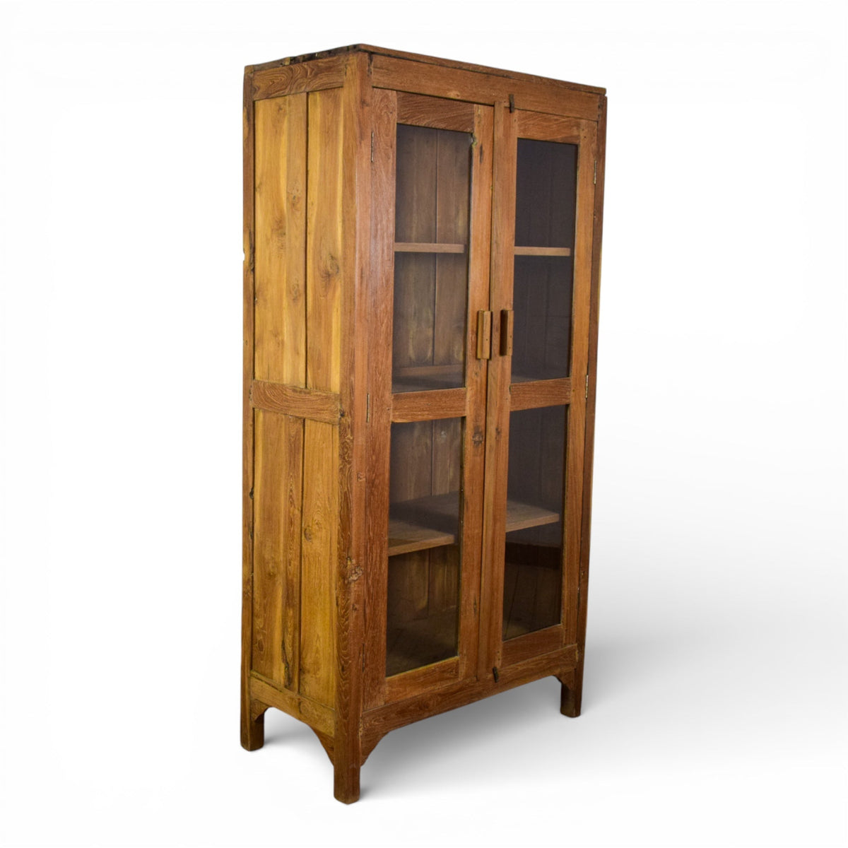 Vintage Rustic Hard Wood Display Housekeepers Cupboard Cabinet