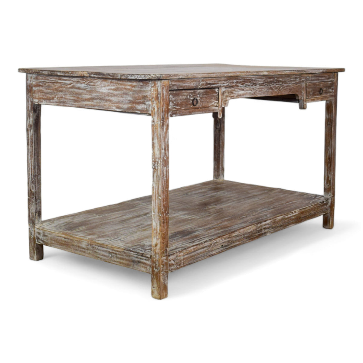 Large Vintage Wooden Sideboard Kitchen Island Display Table