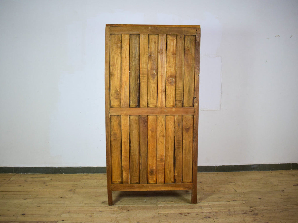 Vintage Rustic Hard Wood Display Housekeepers Cupboard Cabinet