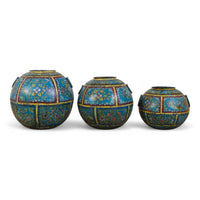 Hand Painted Vintage Rustic Indian Planters Pots 3 X SIZES Available