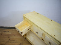 Vintage Rustic Bleached Wood Cupboard Cabinet Sideboard Console