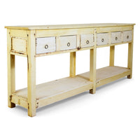 Vintage Rustic Bleached Wood Cupboard Cabinet Sideboard Console