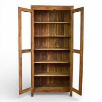 Vintage Rustic Hard Wood Fitted Interior Cupboard Cabinet Storage