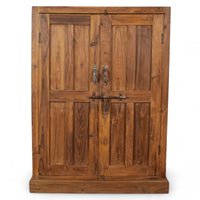 Vintage Rustic Teak Wood Fitted Interior Cupboard Cabinet Storage