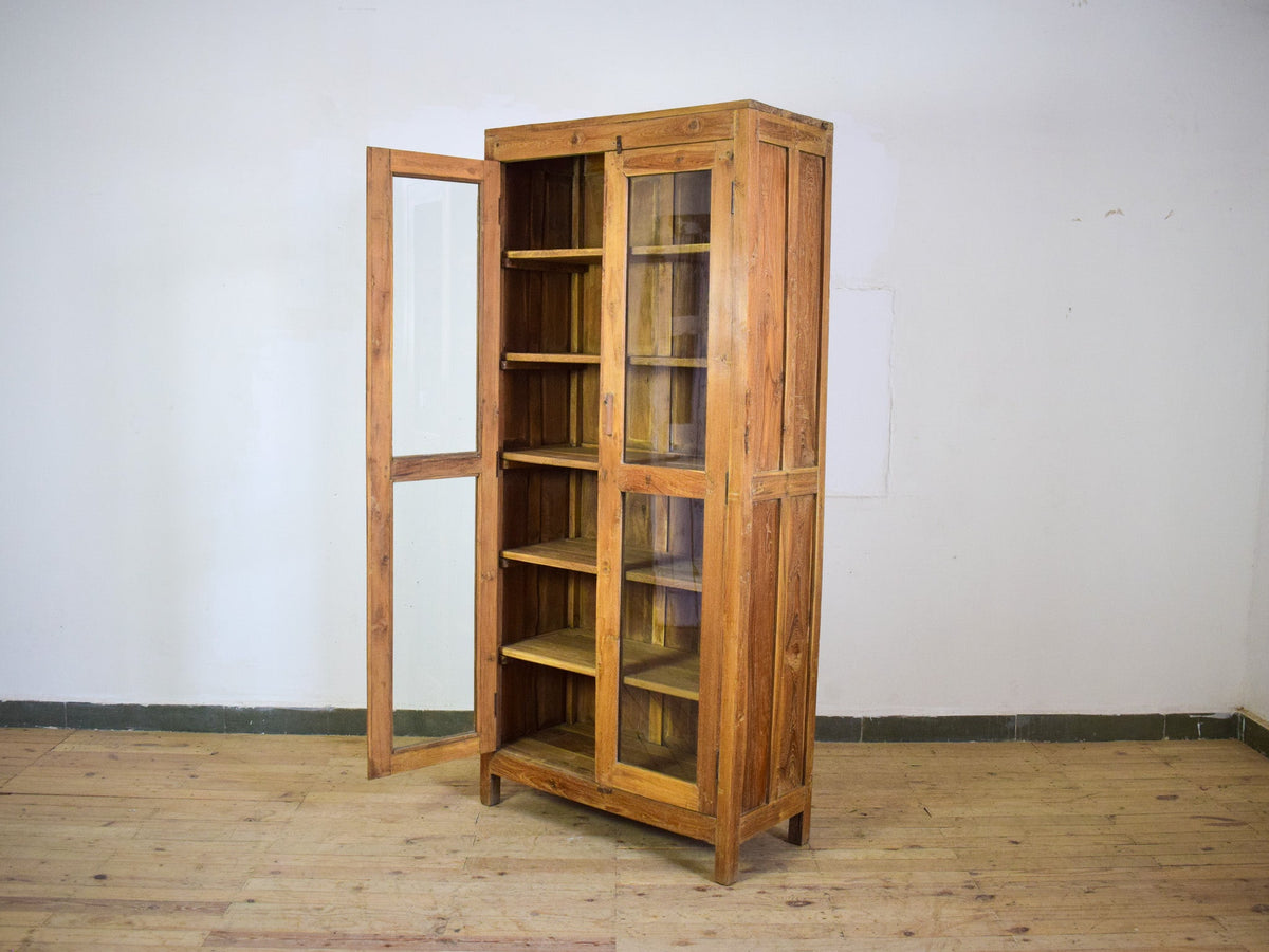 Vintage Rustic Hard Wood Fitted Interior Cupboard Cabinet Storage