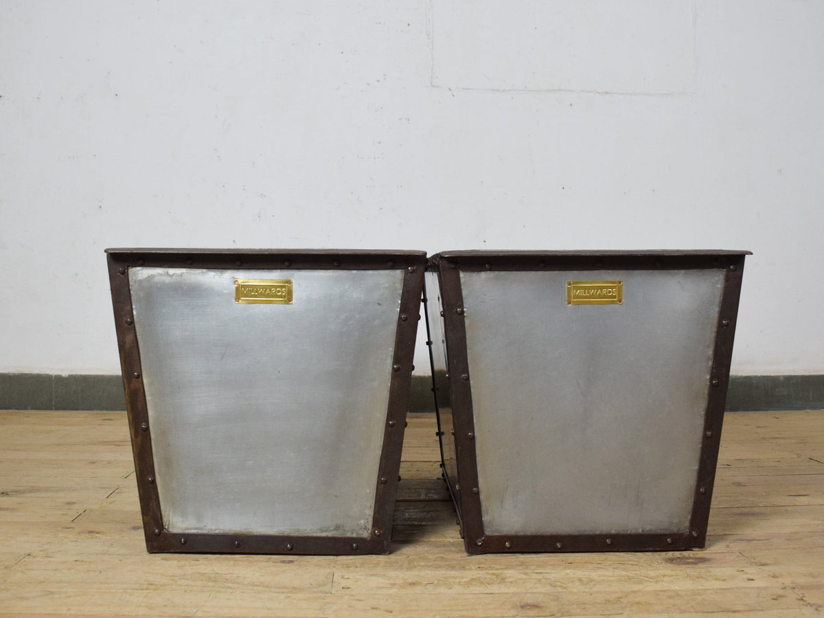 MILLWARDS® Handmade Vintage Style Galvanised Riveted Trough Planter - 64 cm
