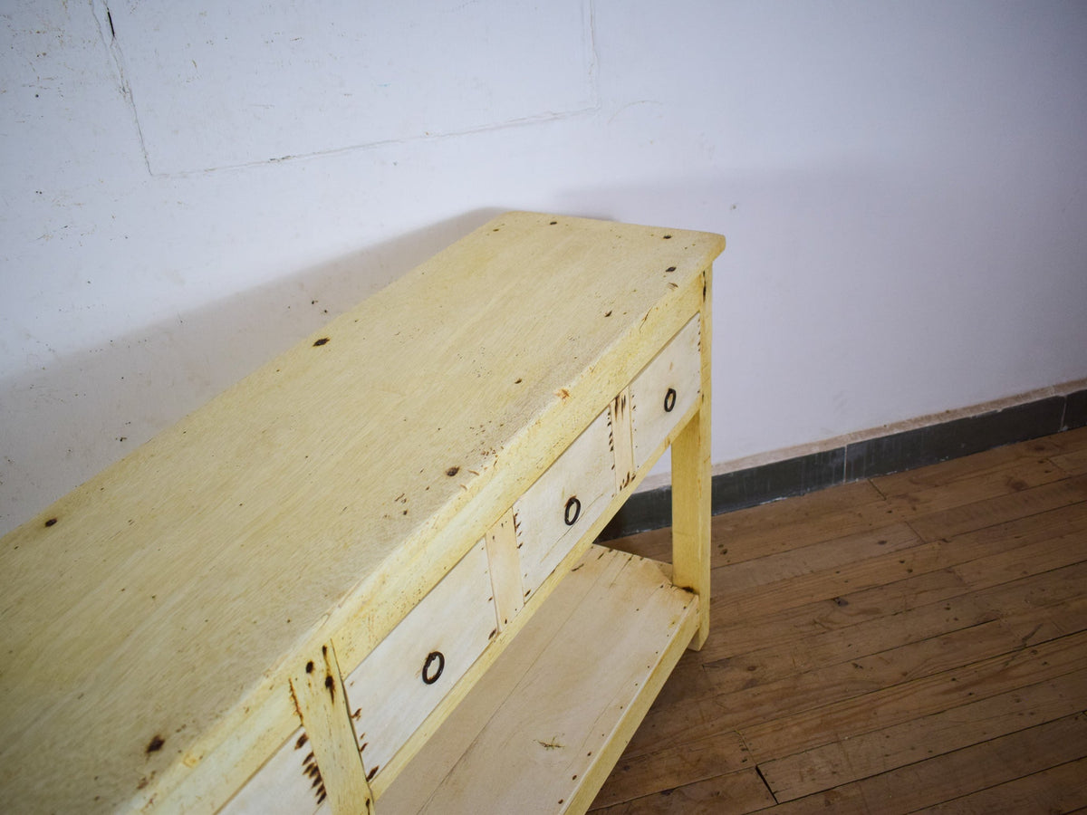 Vintage Rustic Bleached Wood Cupboard Cabinet Sideboard Console
