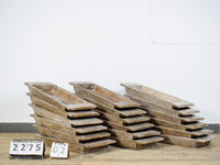 Vintage Style Reclaimed Wood White Wash Bowl Tray
