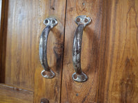 Vintage Rustic Teak Wood Fitted Interior Cupboard Cabinet Storage