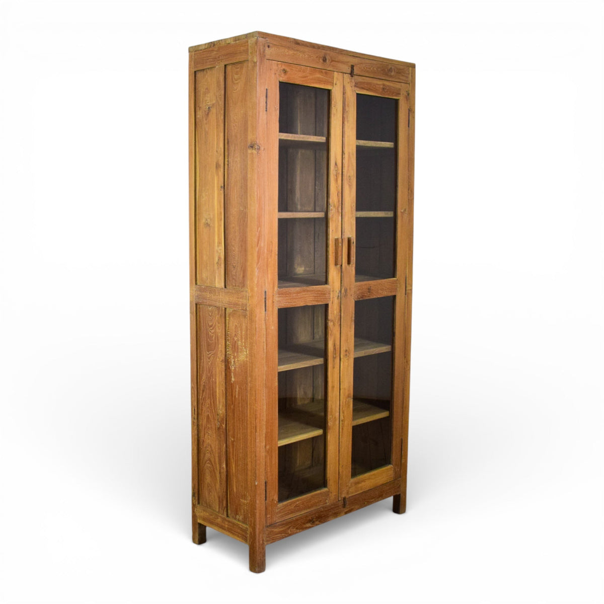 Vintage Rustic Hard Wood Fitted Interior Cupboard Cabinet Storage