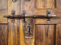 Vintage Rustic Teak Wood Fitted Interior Cupboard Cabinet Storage