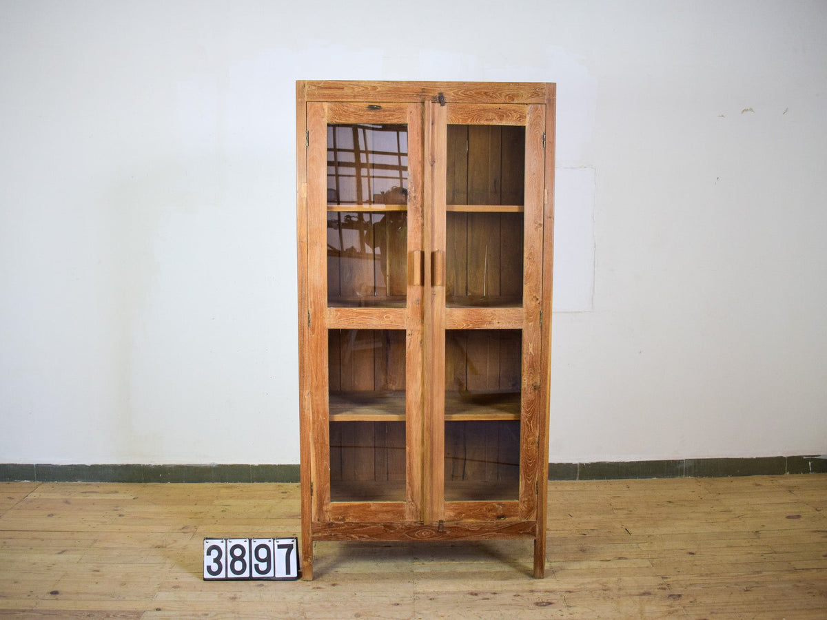 Vintage Rustic Hard Wood Cupboard Cabinet Storage