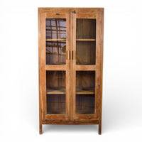Vintage Rustic Hard Wood Cupboard Cabinet Storage