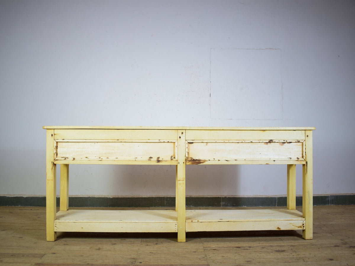 Vintage Rustic Bleached Wood Cupboard Cabinet Sideboard Console