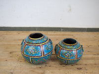 Hand Painted Vintage Rustic Indian Planters Pots 3 X SIZES Available