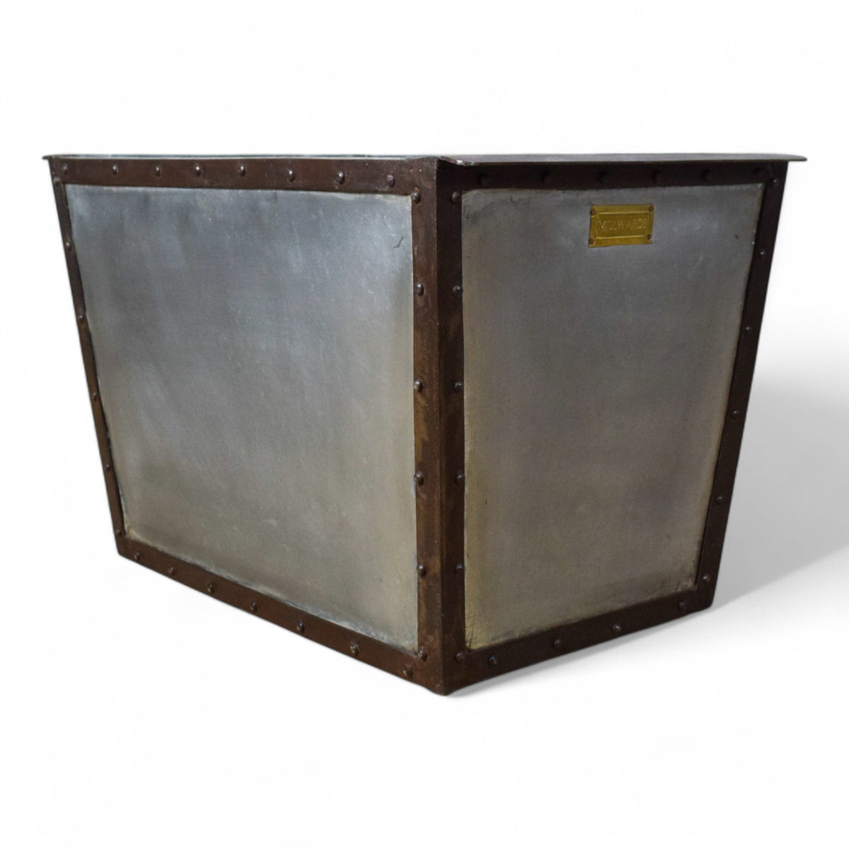 MILLWARDS® Handmade Vintage Style Galvanised Riveted Trough Planter - 64 cm