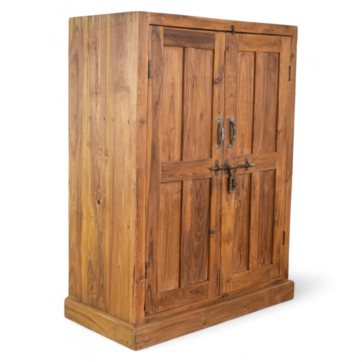 Vintage Rustic Teak Wood Fitted Interior Cupboard Cabinet Storage
