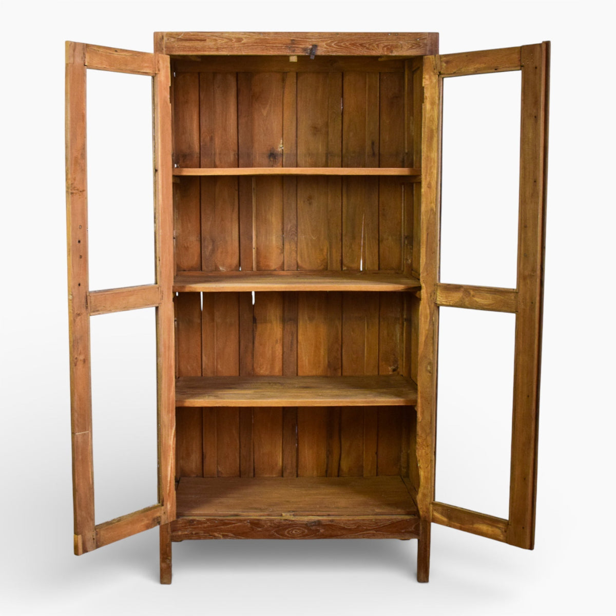 Vintage Rustic Hard Wood Cupboard Cabinet Storage