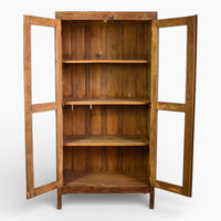 Vintage Rustic Hard Wood Cupboard Cabinet Storage