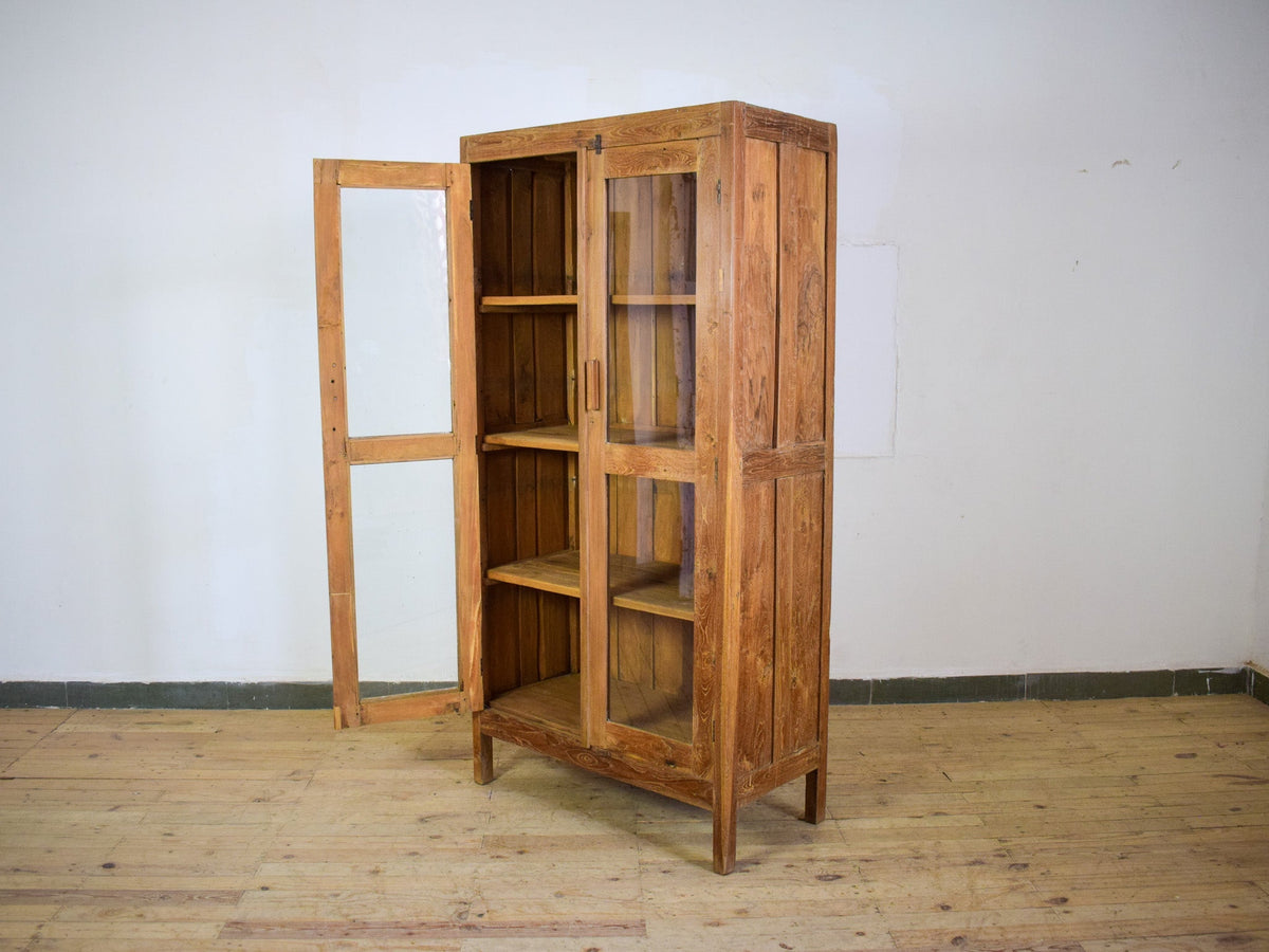Vintage Rustic Hard Wood Cupboard Cabinet Storage
