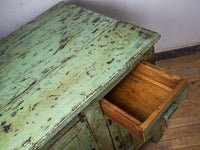 Vintage Painted Kitchen Island Cupboard Cabinet