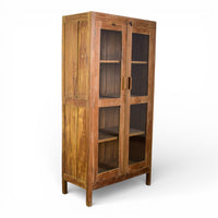 Vintage Rustic Hard Wood Cupboard Cabinet Storage