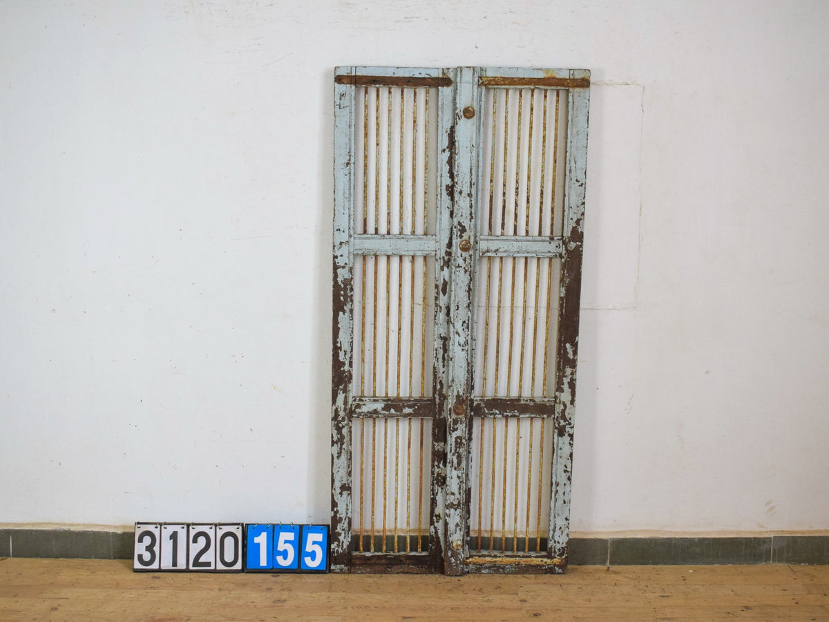 Pair of Antique Vintage Indian Doors Shutters
