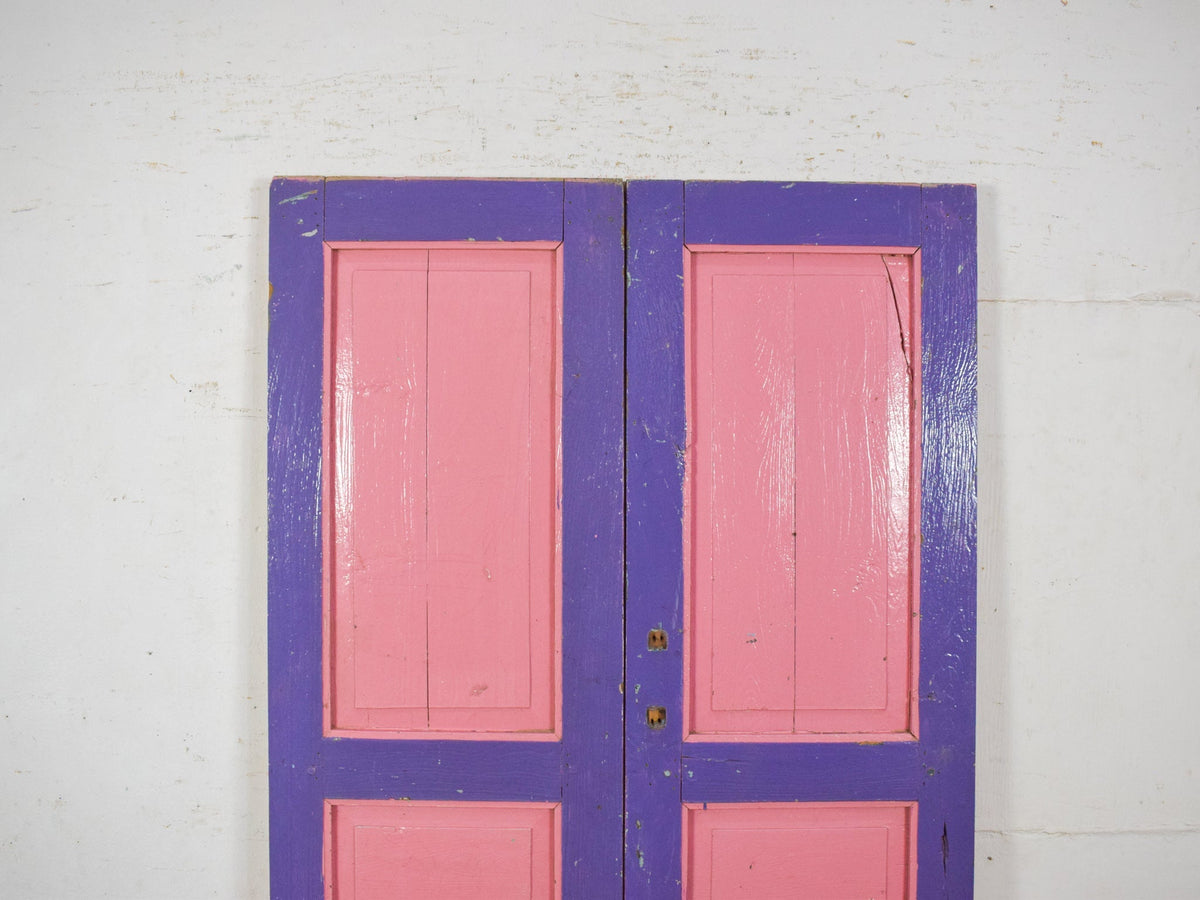 Pair of Antique Vintage Indian Panel Doors