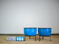 Pair of Vintage Dolly Tub Planets on Iron Stands