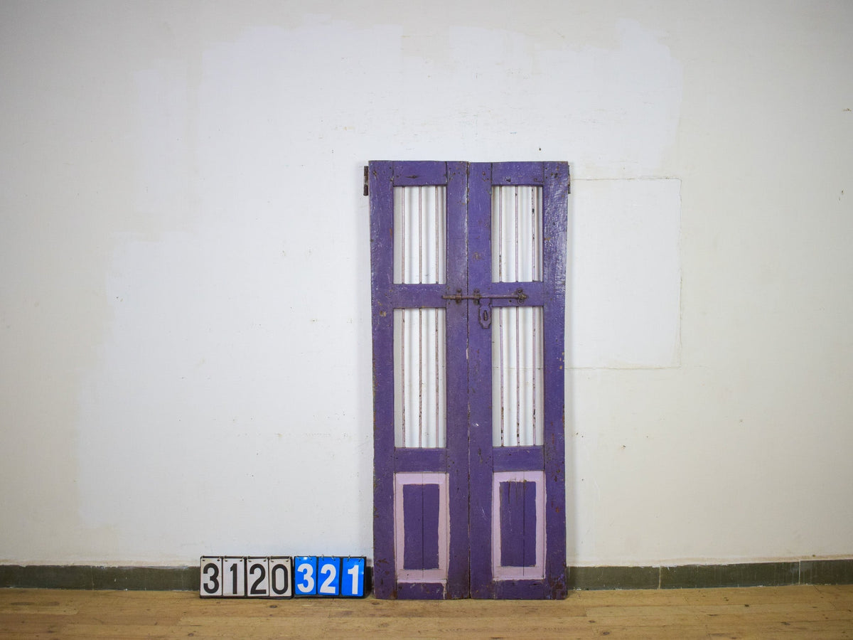 Pair of Antique Vintage Indian Doors Shutters