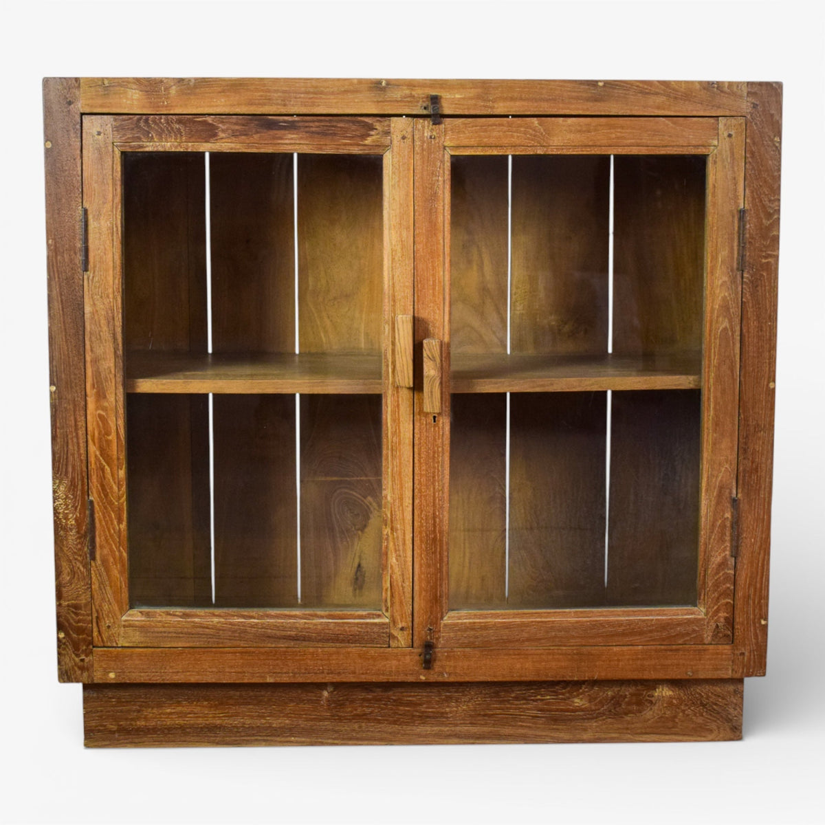Vintage Worn Painted Rustic Cupboard Cabinet