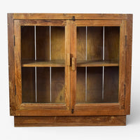Vintage Worn Painted Rustic Cupboard Cabinet