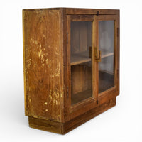 Vintage Worn Painted Rustic Cupboard Cabinet